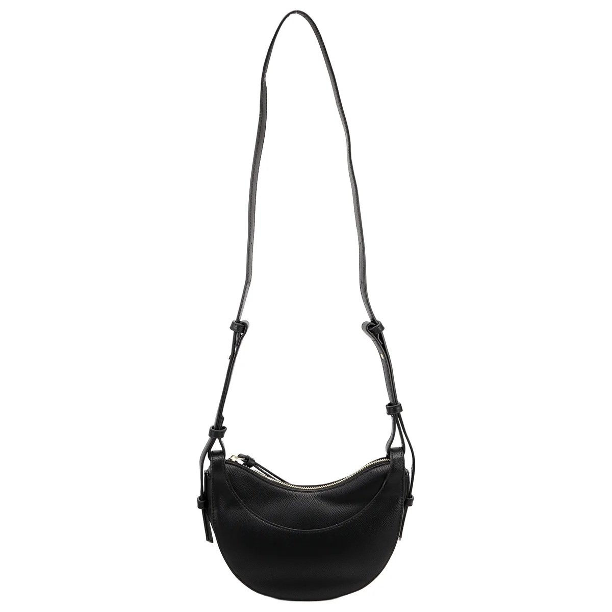 Versatile Casual Crescent Bag Saddle Bag Fashionable Handbag Shoulder Bag Large Capacity Messenger Bag Black