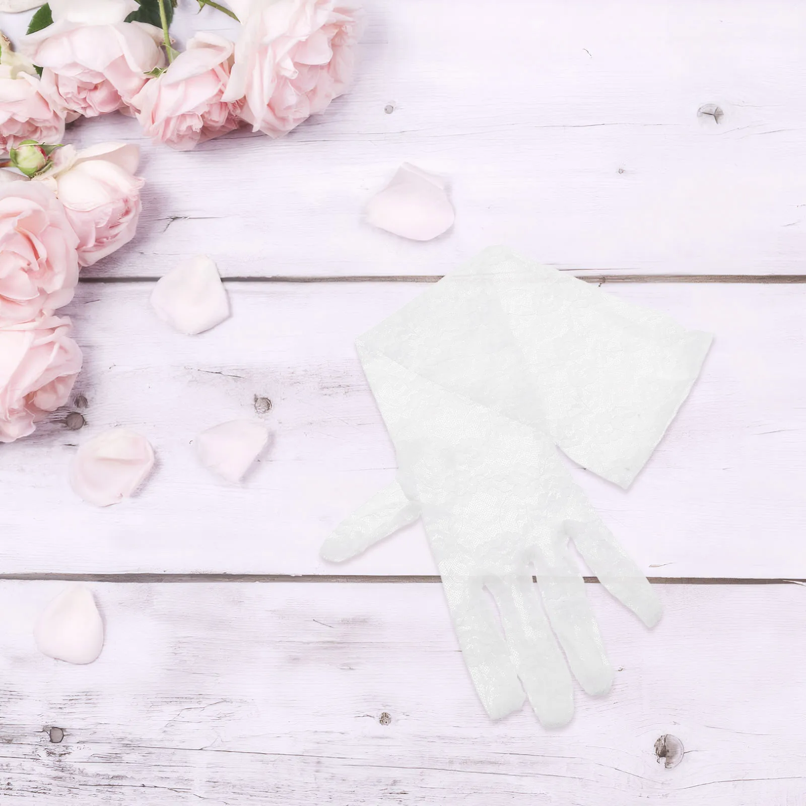 1 قطعة 1 زوج طويل الأزهار قفازات برباط النساء أصابع الكوع طول ملابس رسمية الزفاف حفل زفاف حفلة موسيقية الشاي عشاء الأحداث