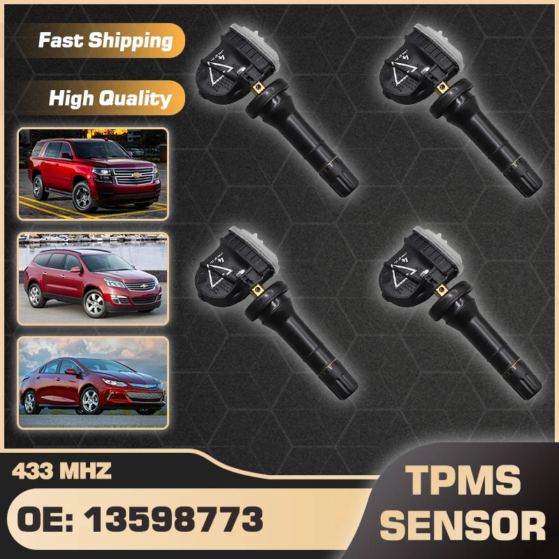 

TPMS Tire Pressure Monitor Sensor 433 MHz For Chevrolet Tahoe 2016-2018 Chevy Traverse 2013-2017 Chevy Volt 2017-2020 13598773