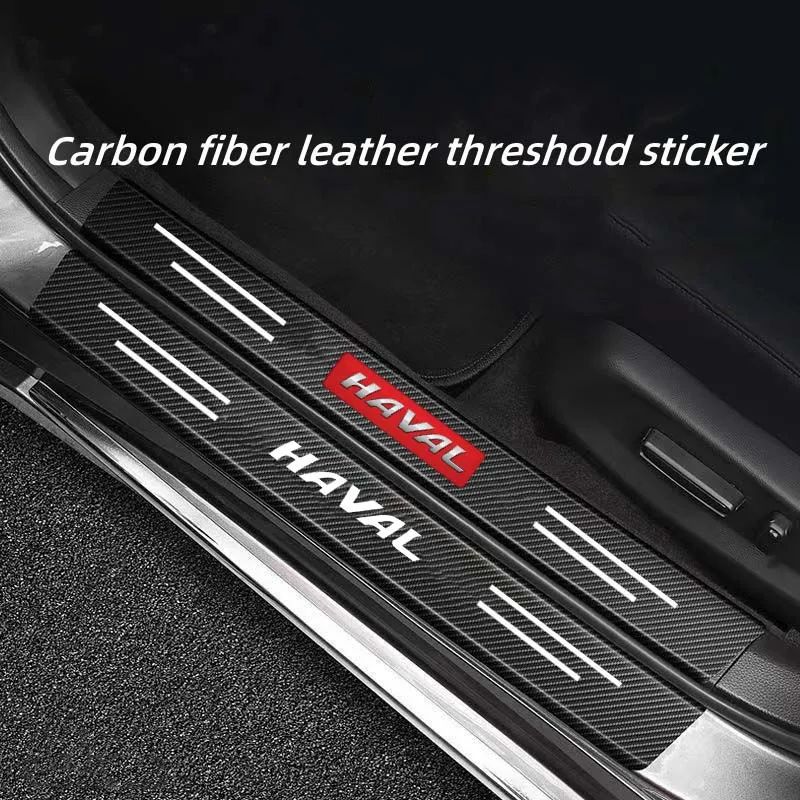 Suitable for Haval H6 H5 H7 H2s H6coupe M6 F5 F7x car threshold strip protection sticker carbon fiber welcome pedal anti scratch