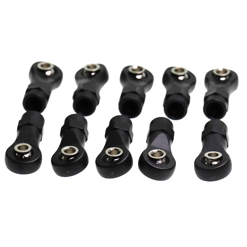 ABQR 10Pcs Plastic Rod End Link Linkage Balls Joint Head for 1/10 RC Car Crawler Axial SCx10 II 90046 TRx4,C