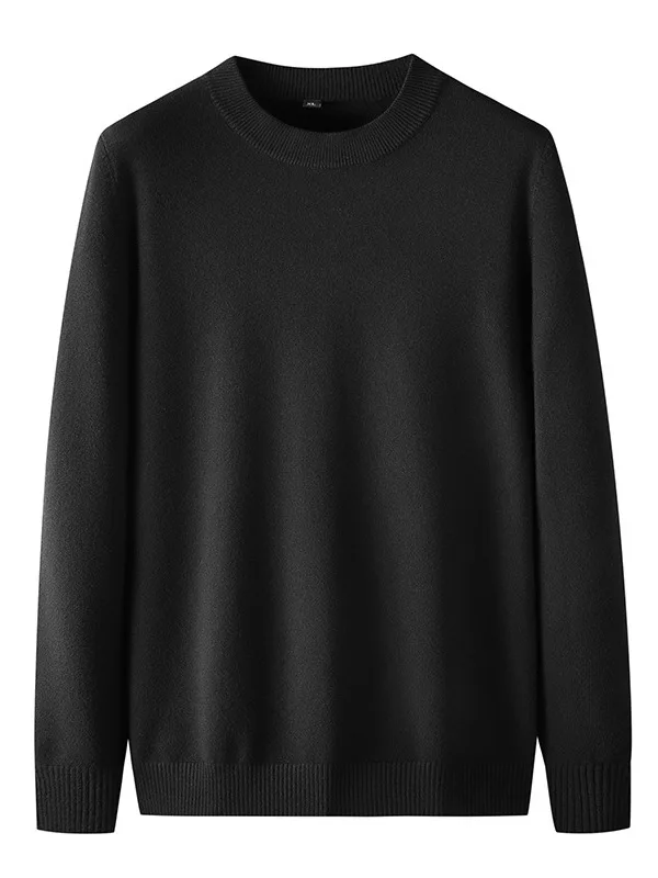 Pull ample tricoté pour hommes, couche de Base à col haut, couleur irt, fait assorti avec tout, haut chaud et Long pour l'hiver