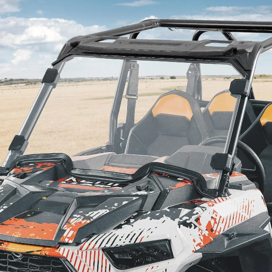 

Переднее лобовое стекло, совместимое с Polaris RZR XP 1000 RZR XP Turbo 2019 и 4-местным ударопрочным, устойчивым к ультрафиолетовому излучению, с твердым покрытием для ПК