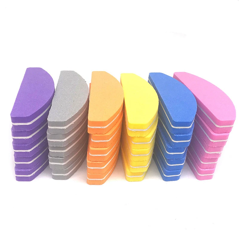 100pcs Sanding Buffer Nail File Mini Block Pedicure Manicure Buffing Polish Lixa Banana Emery Board Lima Nails Gel Accessories