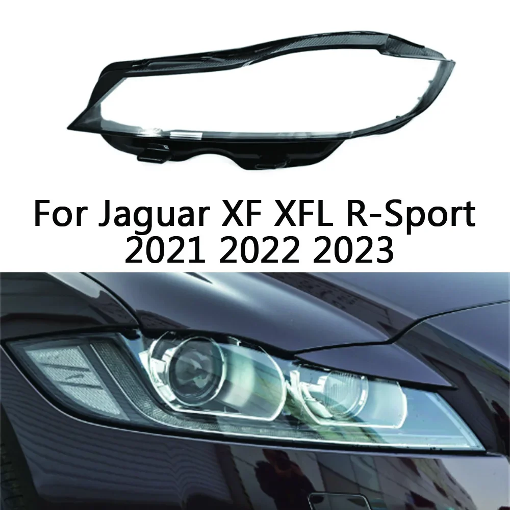 

For Jaguar XF XFL 2021 2022 2023 Car headlight cover Transparent Lamp Shell Lampcover Plexiglass Original Lampshade