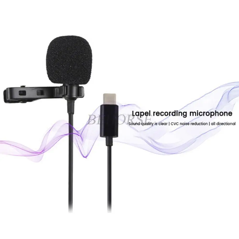 C타입 라발리에 마이크, DJI OSMO 포켓 3 액션 2 액션 3 액션 4 용, 고음질 오디오 케이블 어댑터 액세서리