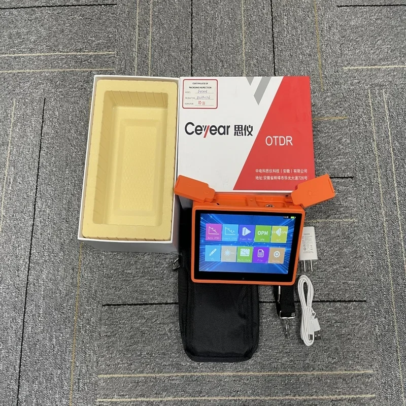 2025 رائجة البيع Ceyear الأصلي 7 بوصة لمس 1310/1550nm 28/26dB متعددة الوظائف مقياس الطاقة الضوئية OPM VFL مصدر الضوء صغير