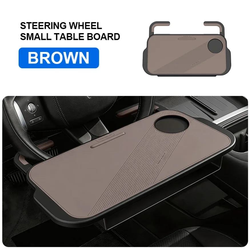 Multi Functional Steering Wheel Table Board Car Steering Wheel Desk Tray Foldable Portable Driver Workstation for Travel &Dining 5
