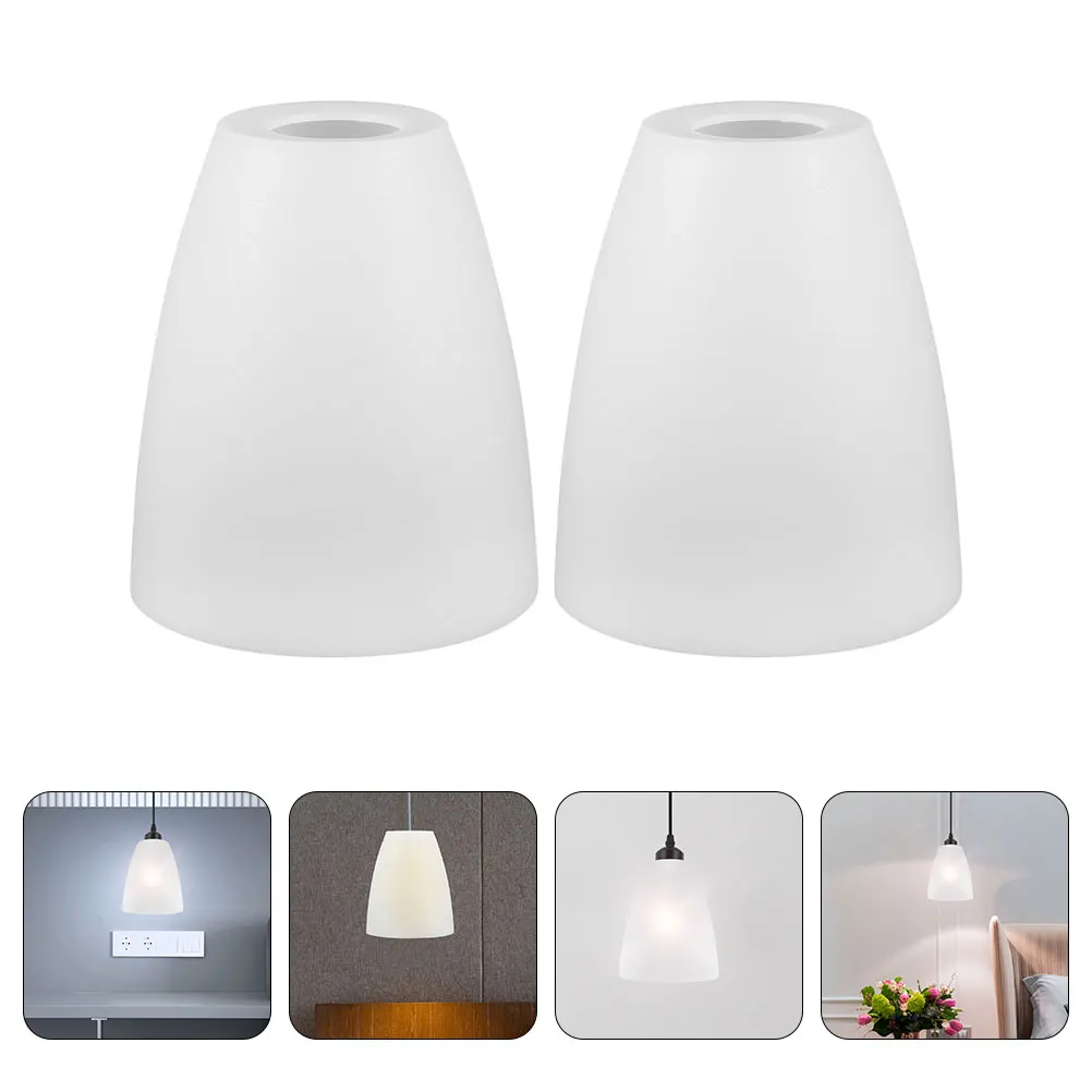 

2pcs Flat Plastic Lampshades 42mm Middle Hole White Home Wall Light Indoor Light Cover Small Shades Replacement