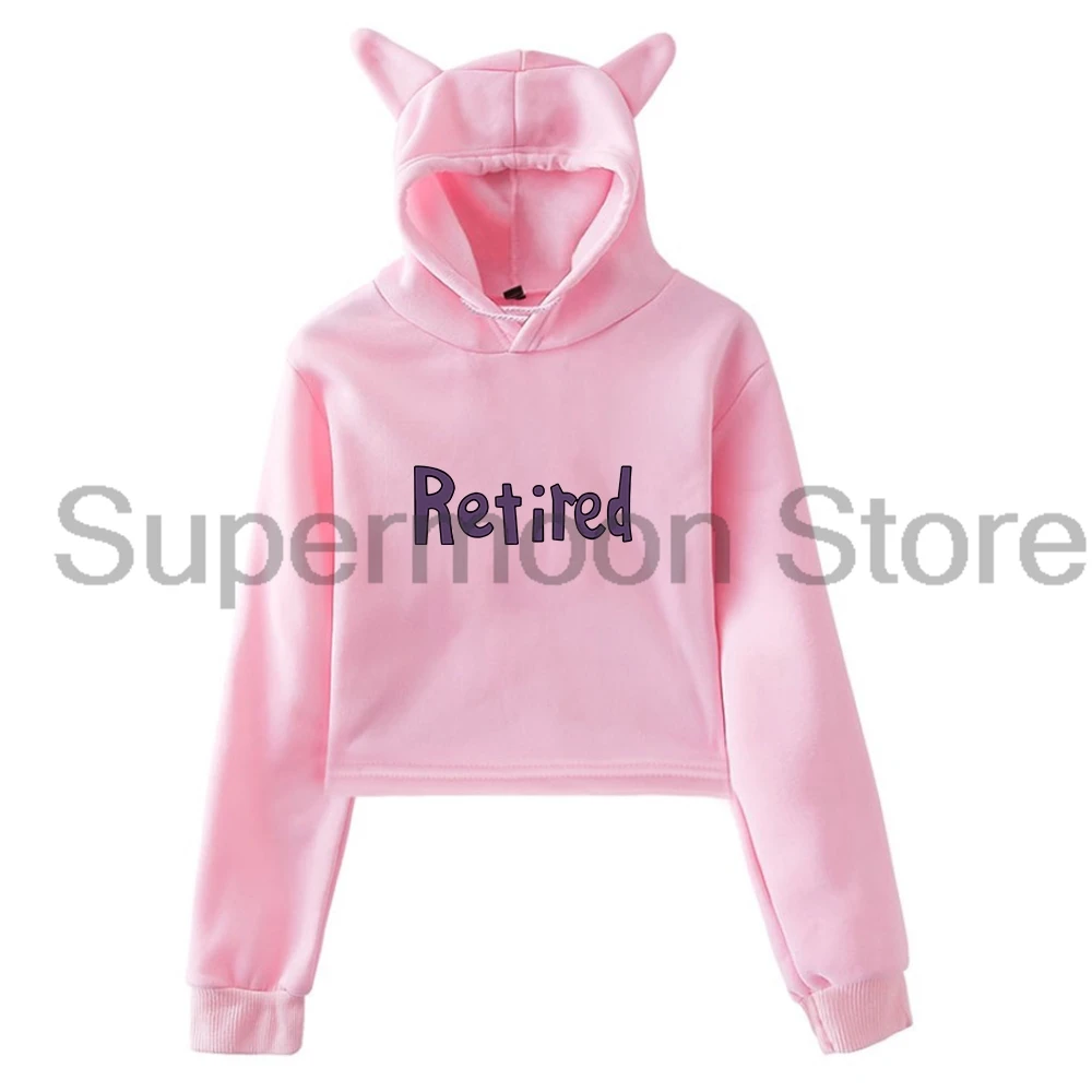 Manga Sakamoto Days Retired Cosplay Hoodie Japan Anime Cat Ears Hooded Sweatshirts Long Sleeve Crop Top Women's Clothes