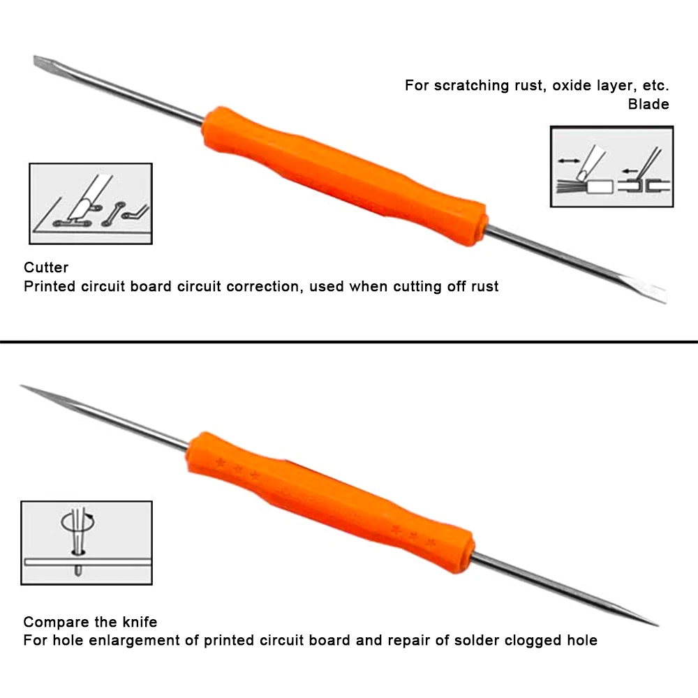 6Pcs Set Desoldering Hand Tool Aid Tool Kit Soldering Aid Assist Tools PCB Cleaning Kit Repair Tool Electronic Heat Assist Set