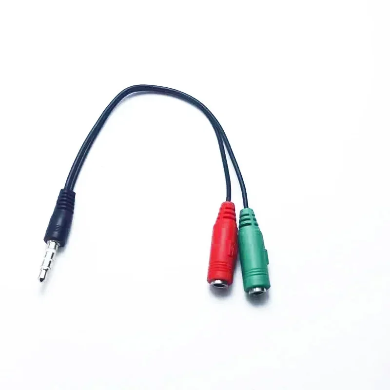 Audio 2 Female To 1 Male Y Splitter 3.5mm Jack Cable Headset Adapter For Laptop, PS4, Phone, Xbox One, Earphone, Headphone, Micr
