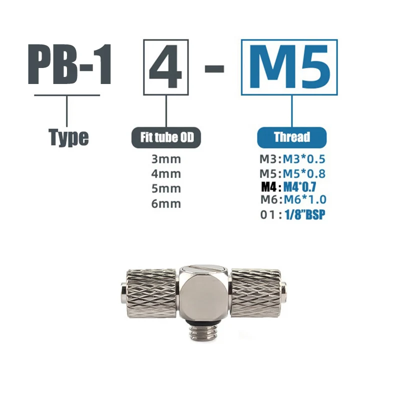 10PCS3mm 4mm 6mm M3 M4 M5 M6 SMC Type Brass Straight Elbow Tube Hose Barb Mini pagoda Air Pneumatic Pipe Fitting Quick Connector