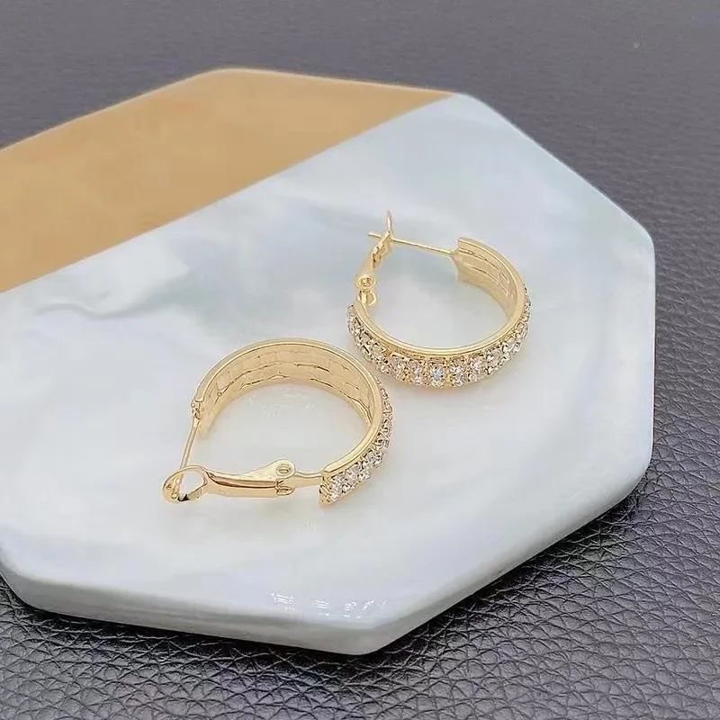 Jewelry for Women Moissanite Hoop Earrings for Women Engagement Wedding Earrings Party Anniversary Valentine\'s Day Gift Jewelry