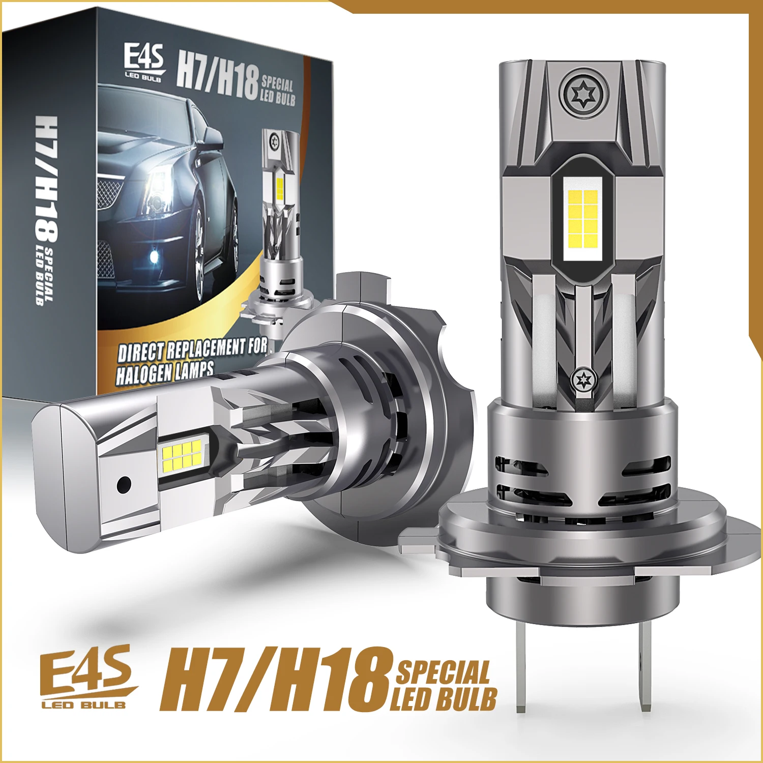 2x H7 Led Canbus bez błędów Reflektor 360 °   H18 Żarówki samochodowe 12v 55w Lampy diodowe dużej mocy do BMW VW Passat Golf Audi Skoda Hyundai