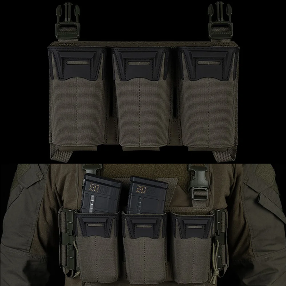 حقيبة ثلاثية ماج تكتيكية مولي ثلاثة مجلات 5.56/7.62X39/PCC أو ستة أكياس غلوك ممتدة 9 مم خطافات G أبازيم بلاكارد M4 #2