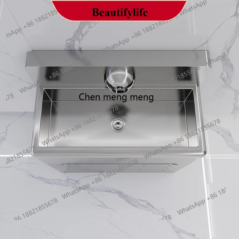 

E153 Detention center special stainless steel sink sink integrated floor column washing table conversation room