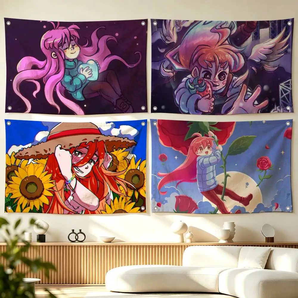 C-Celeste Madeline G-Game  Flags for Bedrooms Home Decor Items Outdoor Decors Garage Decoration Flaga