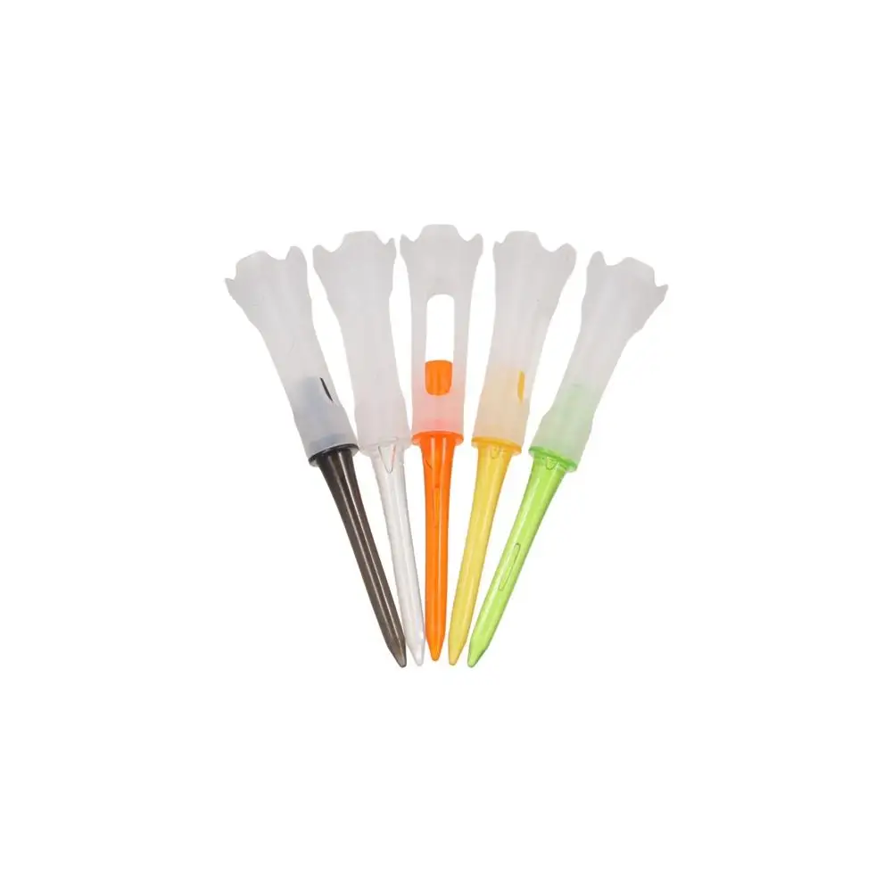 

10Pcs/Lot Ball Holder Golf Tees Rubber Cushion Low Resistance Golf Clubs Tee Plastic 83MM Golf Training Tools Outdoor Sports