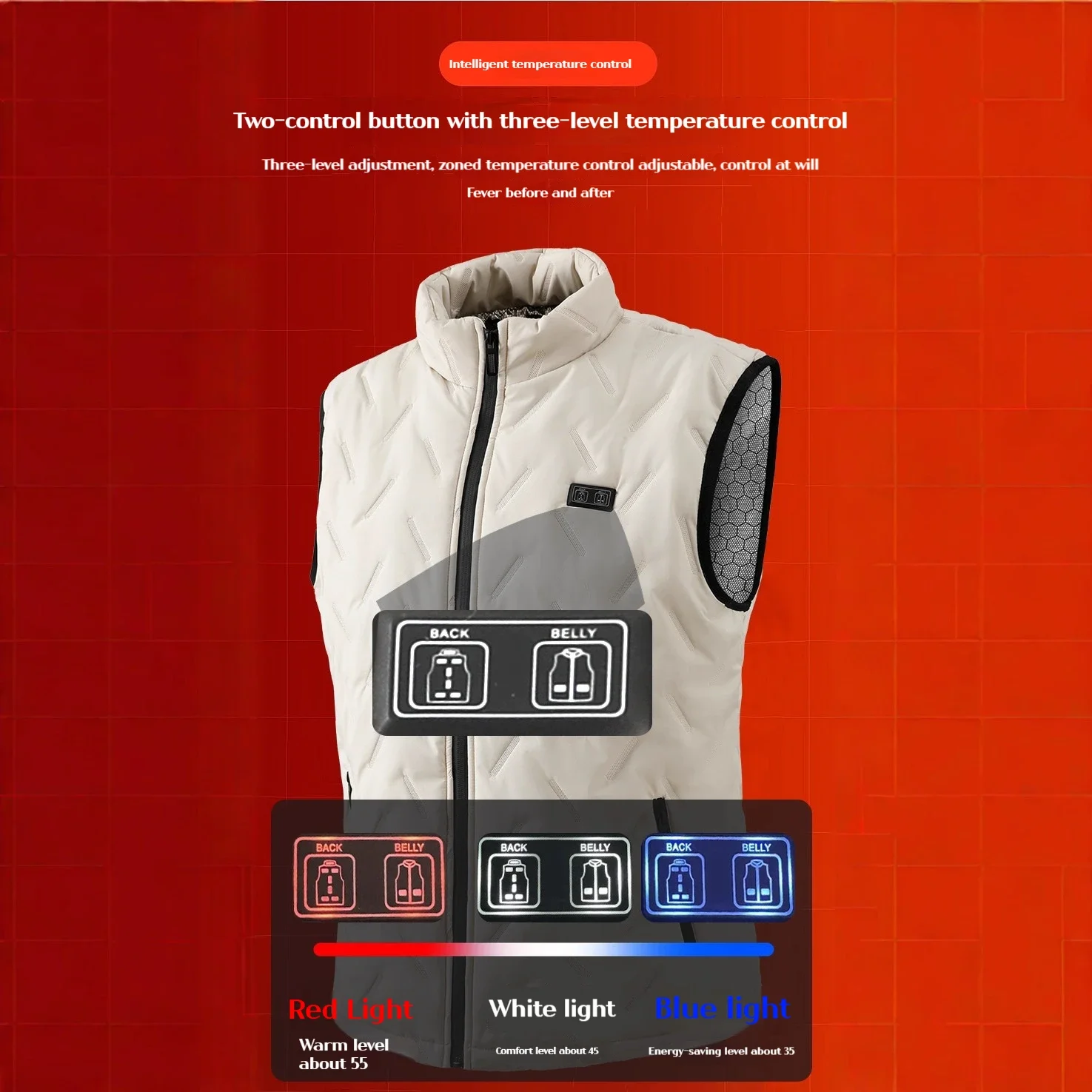 Electric Heated Hoodie (7-Zone, 3 Heat Levels) — "The Warmth"