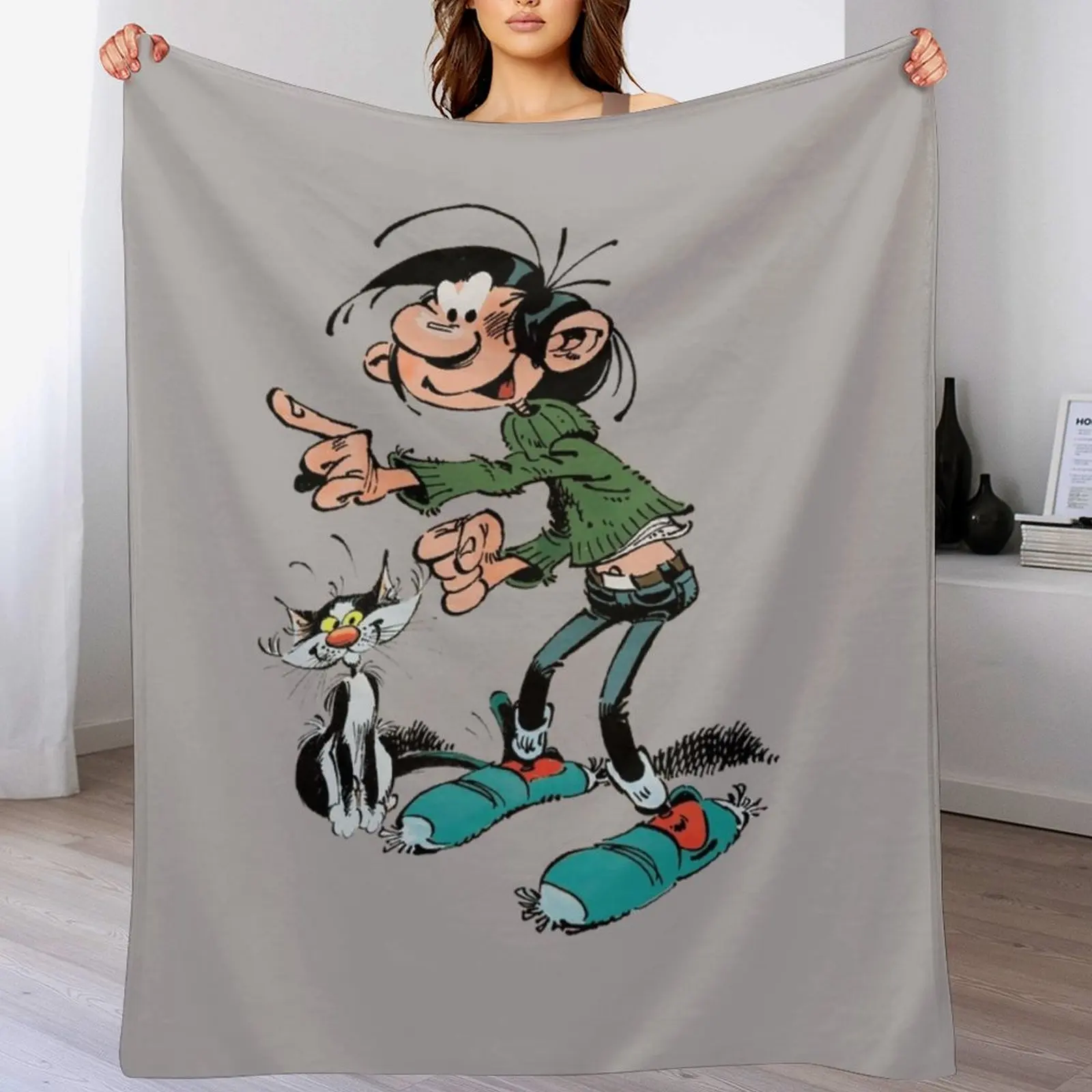 New Gaston Lagaffe Throw Blanket Warm Personalized Gift Blankets