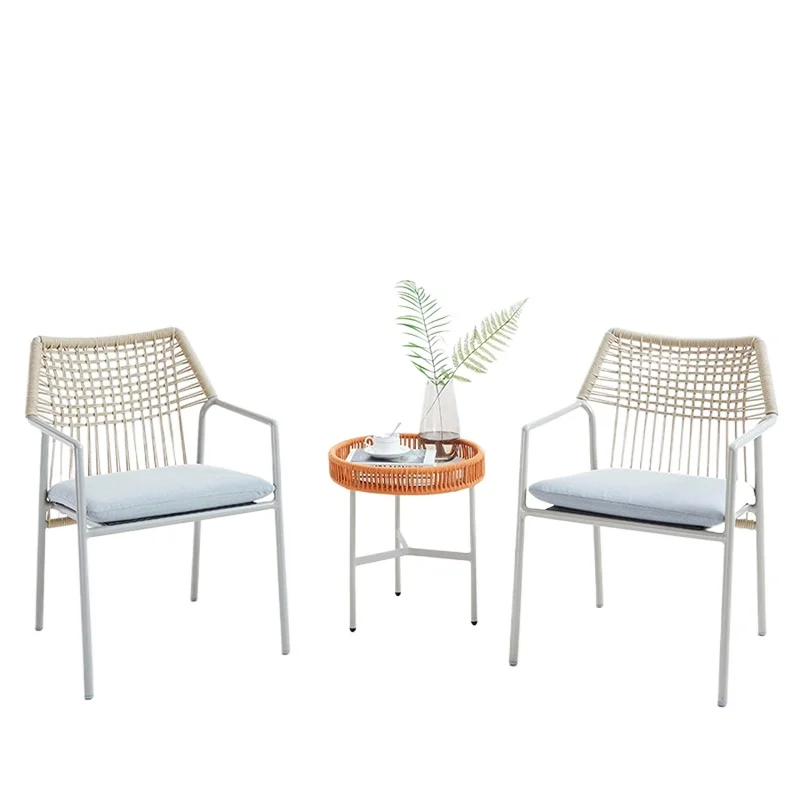 Outdoor villa balcony table and chair leisure courtyard garden one table four chairs terrace waterproof sunscreen