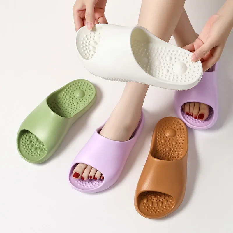 

Нескользящие домашние тапочки из ЭВА для мужчин и женщин, летние домашние охлаждающие тапочки для ванной комнаты, тапочки для душа с мягкой подошвой и поддержкой свода стопы