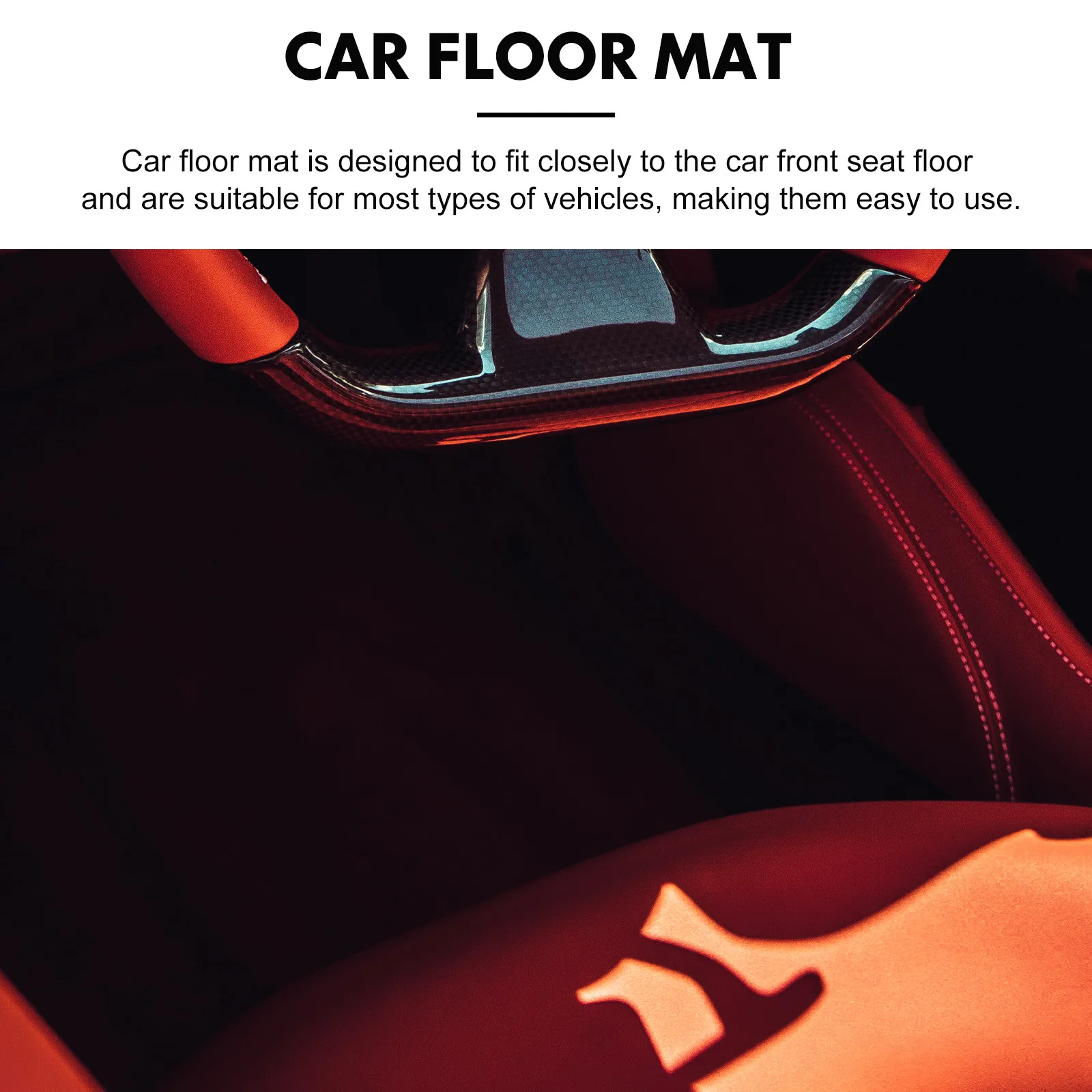 

Silicone Car Floor Mat Front Seat Protection Easy Clean Auto Interior Accessory Dustproof Stain Resistant Lightweight Portable