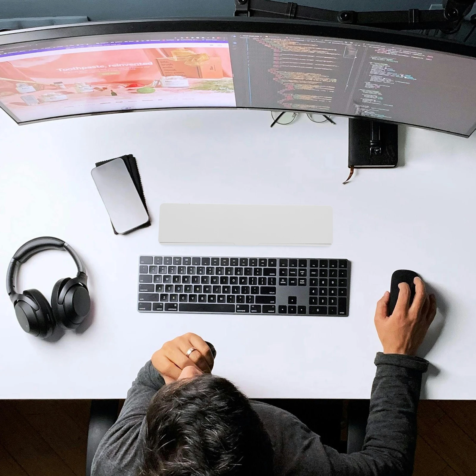 

Keyboard Wrist Rest With Storage Box Multifunctional Mouse Pad Tray For Mechanical Keyboard Ergonomic Desk Organizer