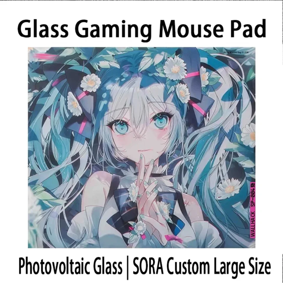 WALLHACK sp-004 ホワイト W-Wallhack SP004 Glass Mouse Pad Frosted Coated Surface Glass