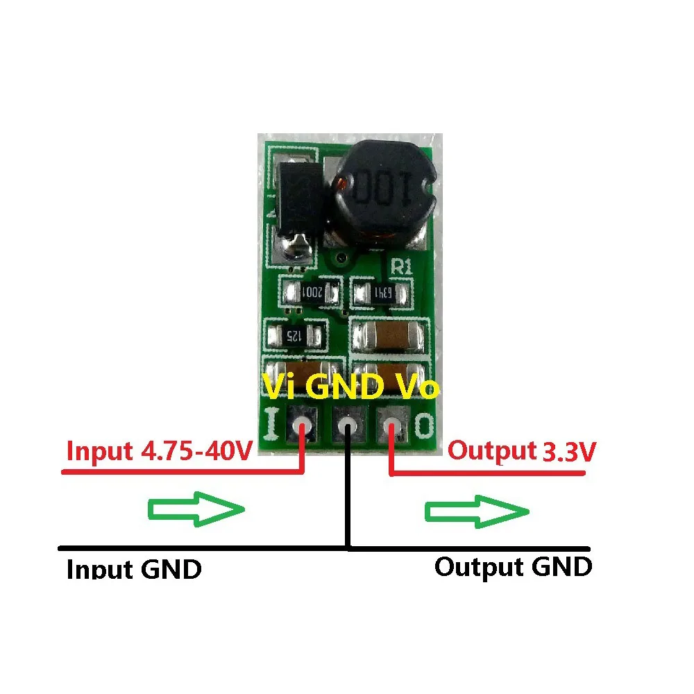 DC 4.75-40V 1A to 3V 5V 12V Regulator Board DC-DC Step-Down Converter Module Buck Power Supply Module PWM/PFM Modes Conversion