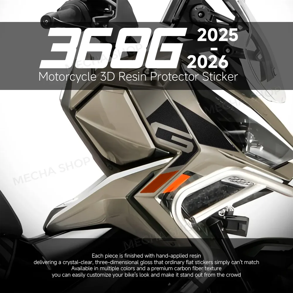 Radiator Spoiler Protection For Zontes 368G 2025 2026 3D Resin Decal Kit Motorcycle Accessories
