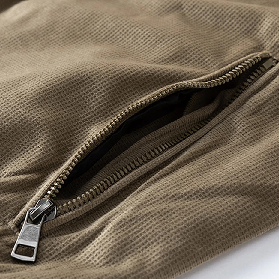 Spring Autumn Suede Jacket Men Fashion Casual Solid Color Stand Collar Jacket Male