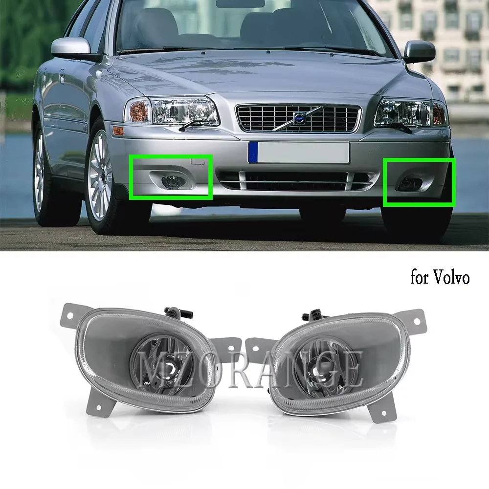 

for Volvo S80 MK 1999-2006 Fog Lights Headlights Front Bumper 8620224 / 8620225 ABS without bulbs Car accessories Fog Lamps