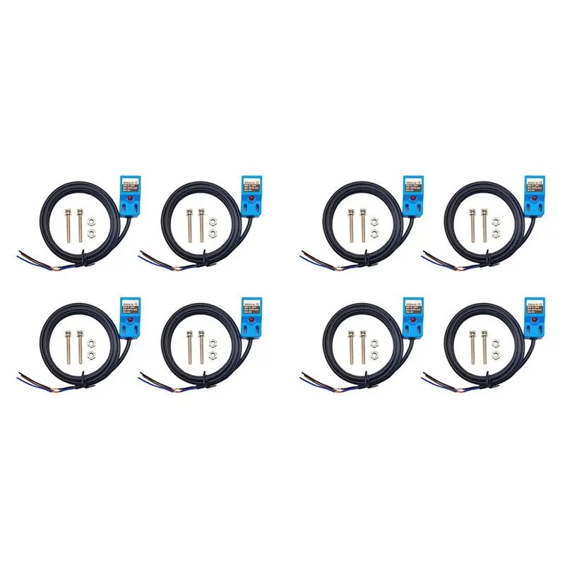 

-[A51I Digital]Inductive Proximity Sensor SN04-N Normally Open Detection Approach Switch NPN NO With TL PL SN Bracket (8 Pack)
