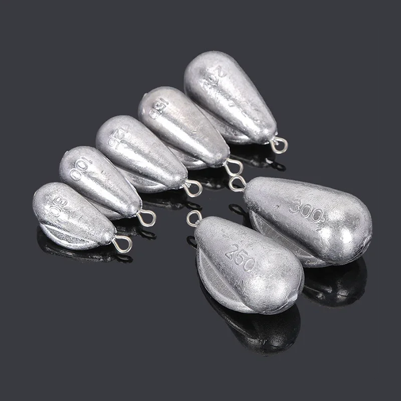 

Lead Sinker 100g/125g/150g/200g/250g/300g/400g/500g Water Drop Shape Fishing Weights Ocean Boat Fishing Accessories