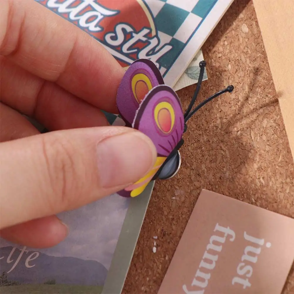 30Pcs Creative Colorful Butterflies Push Pins DIY Reusable Thumb Tacks with Box Multifunctional Blackboard Push Pins