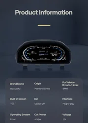 2024 Najnowsza 12,3-calowa oryginalna cyfrowa deska rozdzielcza LCD do BMW serii 3, 4 F30 F31 F32 F34 F36 Klaster instrumentu Prędkościomierz kokpitowy