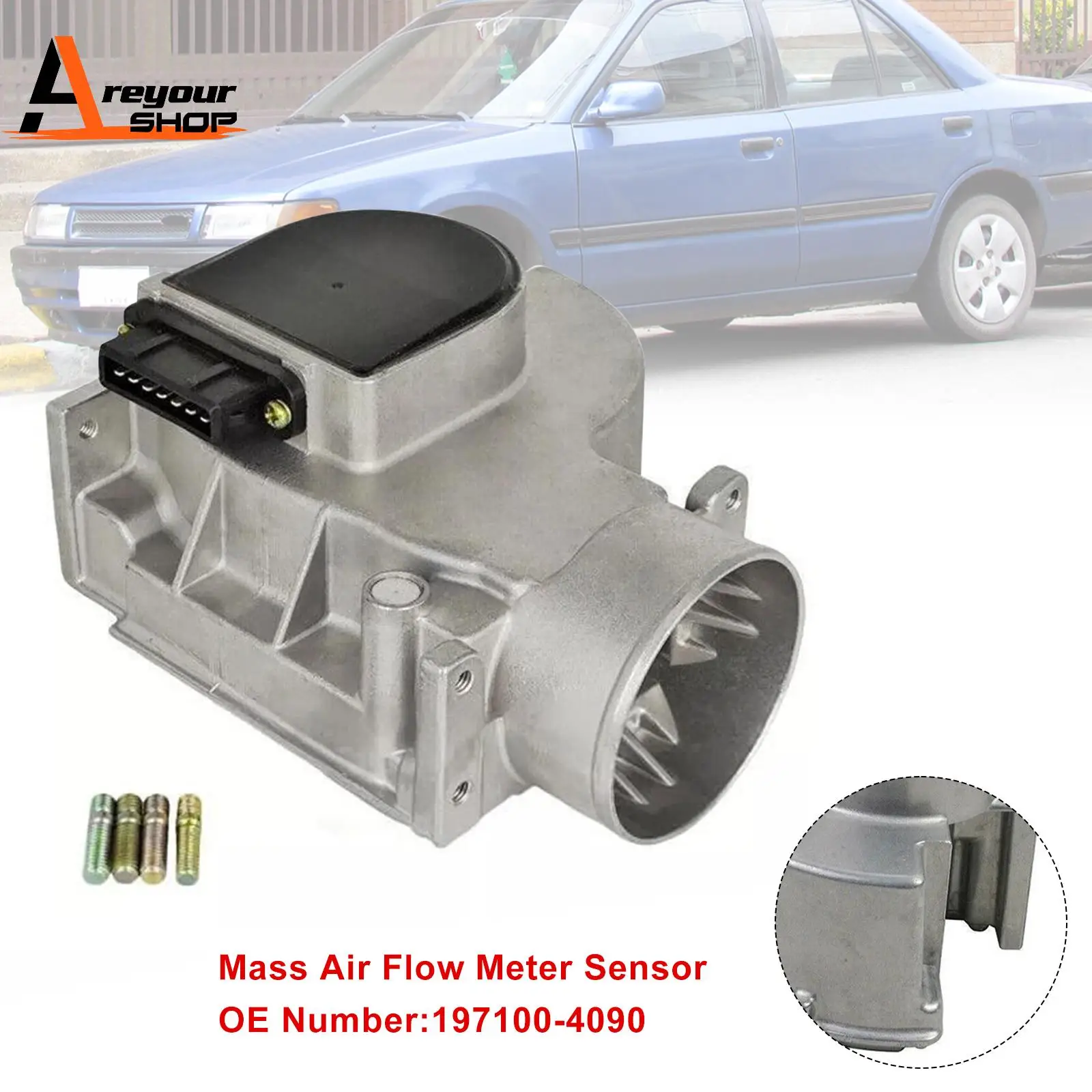 

197100-4090 Mass Air Flow Meter Sensor for Mazda 323 Miata Protege 1990-1994