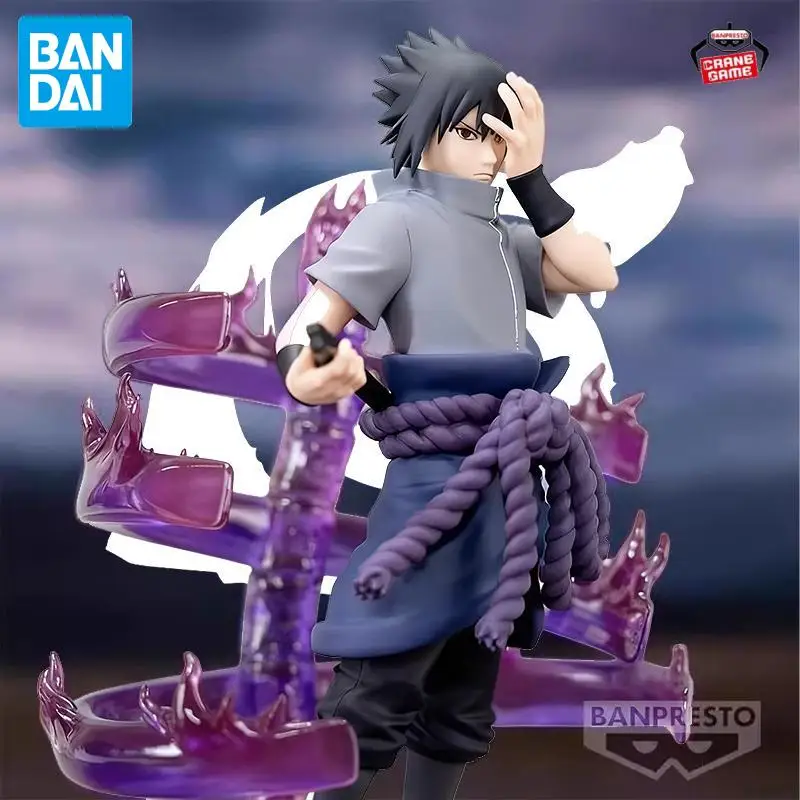 Figurka Bandai Original Naruto Uchiha Sasuke, model akcji z anime, lalka z kreskówki, zabawka na biurko, dekoracja, ozdoba, prezent na festiwal - dostępna od ręki.