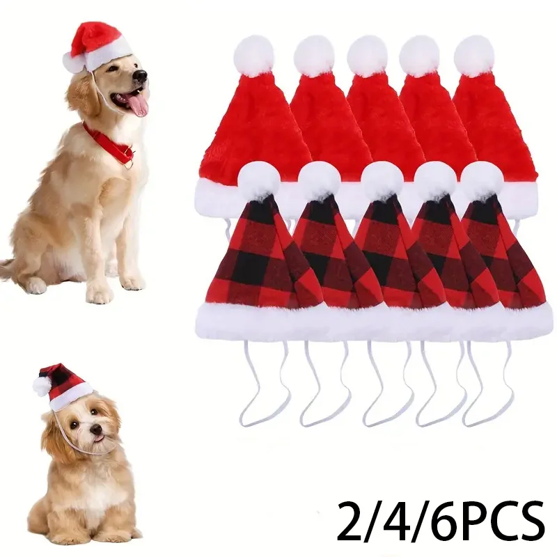 Merry Christmas Pet Hat Dog Cat Puppy Santa Claus Caps Headwear Xmas New Year Party Headpiece Dog Cosplay Costume Accessories