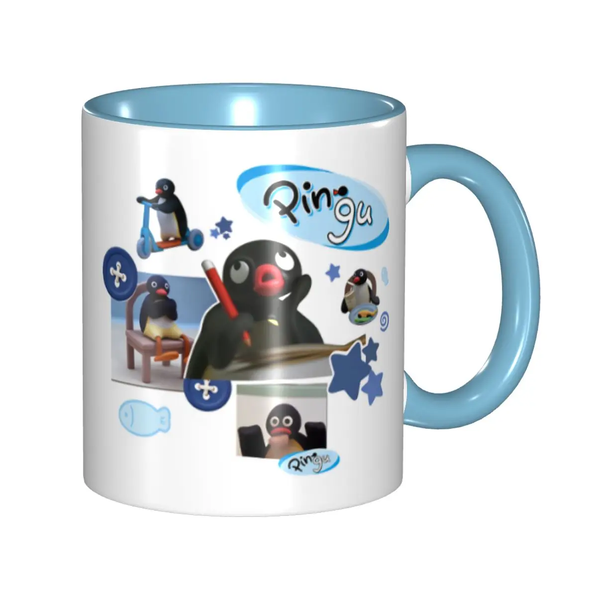 

Personalized DIY P-Pingus Ceramic Mug European-Style Animation Cute Cartoon Coffee Cup Creative Gift