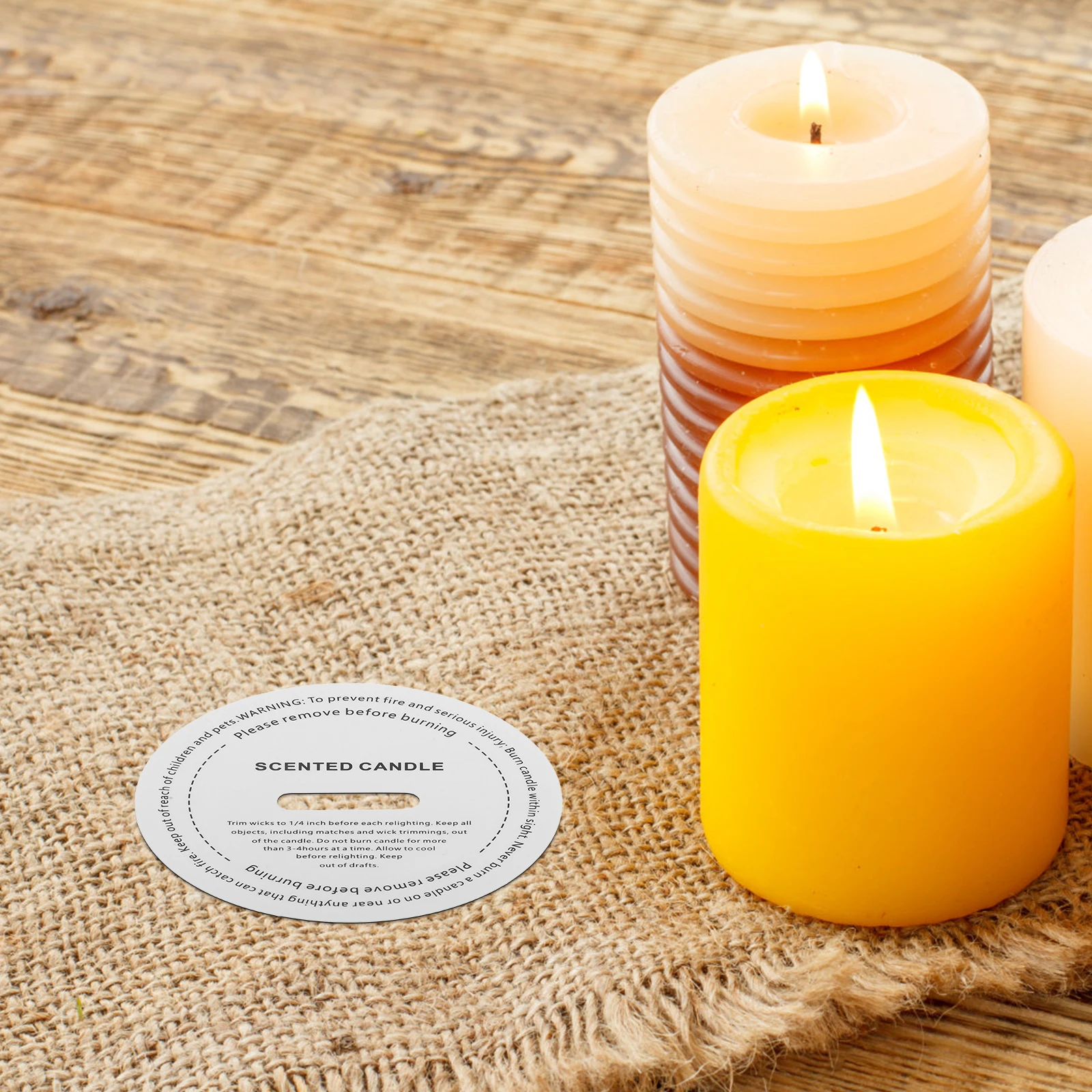 

100 Pcs Aromatherapy Dustproof Paper Covers for Candles Jar Labels Lids White Card Protector Wax Round Toppers Container Seals