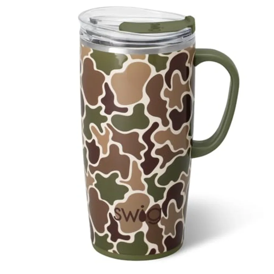 

Travel Mug, Insulated Tumbler with Handle and Lid, Travel Coffee Mug, Cup Holder Friendly, Stainless Steel Tumbler, Reusable In