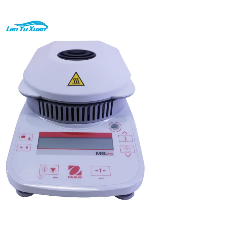 

Original OHAUS MB25 Grain Halogen Moisture Analyzer 0.005g Readability 110g Capacity Meter Tester