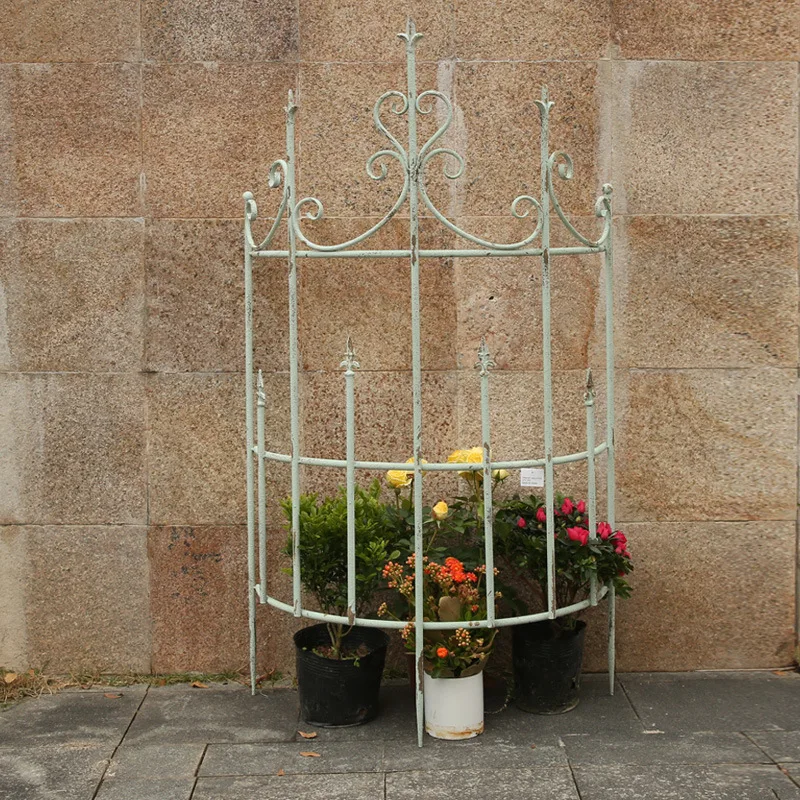 Gardening iron pergola flower stand plant clematis climbing balcony rose outdoor fence garden courtyard bracket
