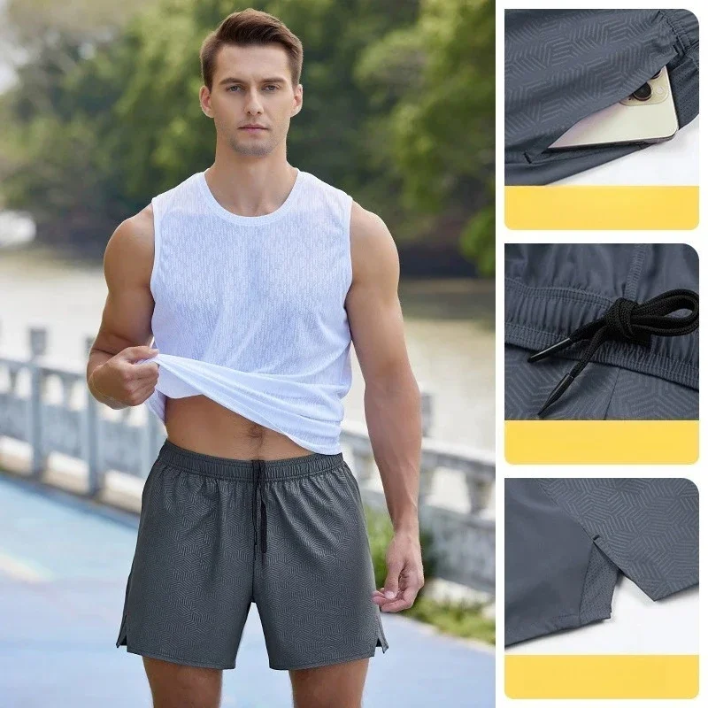 Running Marathon Fitness Wear Shorts for Mens Basketball Sports Short Gym Man Short Homme Male Crossfit Workout Half Pants Men's