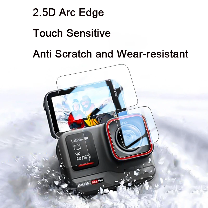 Tempered Glass Film for Insta360 Ace Pro Screen Lens Protector for Insta360 Ace Camera Accessory Anti-Scratch Protective Film