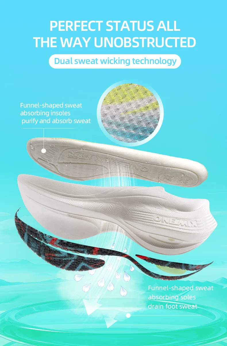 ONEMIX Beam Training Running Shoes for Men And Women Breathable Summer Sport Jogging Shoes Full Sole Nylon Plate for Training