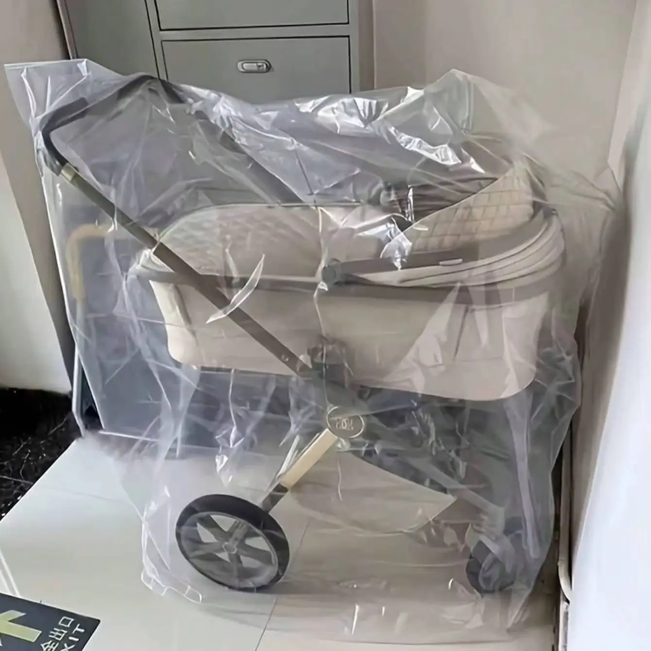 Clear Baby Stroller Dust Cover, Universal Transparent Stroller Protector, Dustproof Waterproof Weather Shield for Most Infant Pu